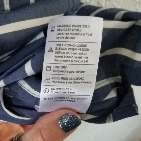 NWT VINCE  Stripe half sleeve button up shirt - Picture 5 of 5